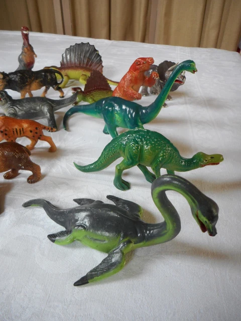 Lot De 3 Dinosaures Starlux Préhistoire – Figurines Anciennes Collection