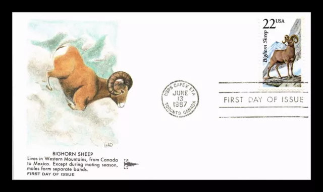 Dr Jim Stamps Us Cover Bighorn Sheep Wildlife Capex Fdc Gill Craft Cachet