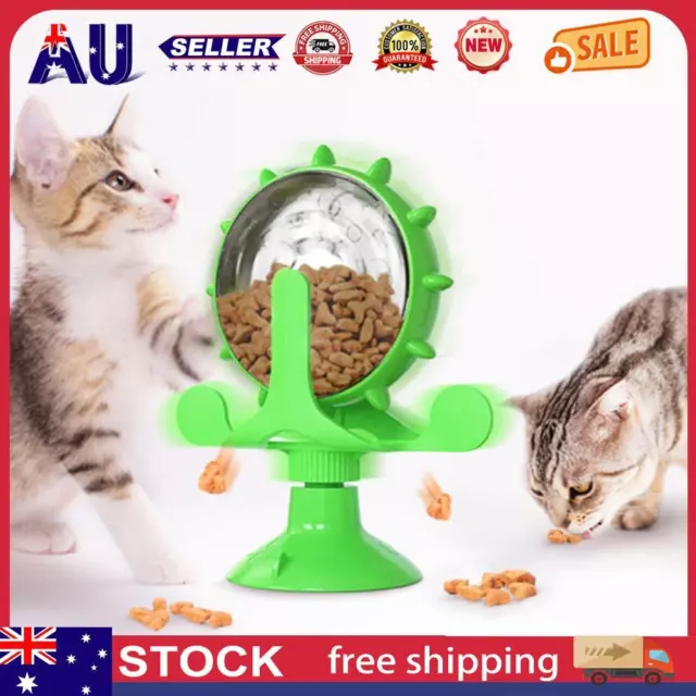 Teasing Turntable Interact Pet Cat Teasing Puzzle Play Game Feeding Leakage Toy