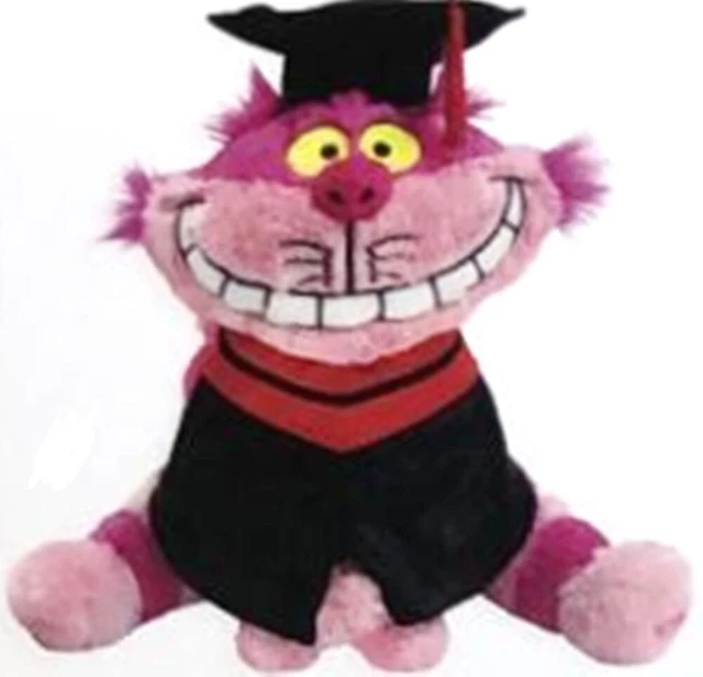16 DISNEY ALICE In Wonderland Cheshire Cat Graduation Plush Stuffed 