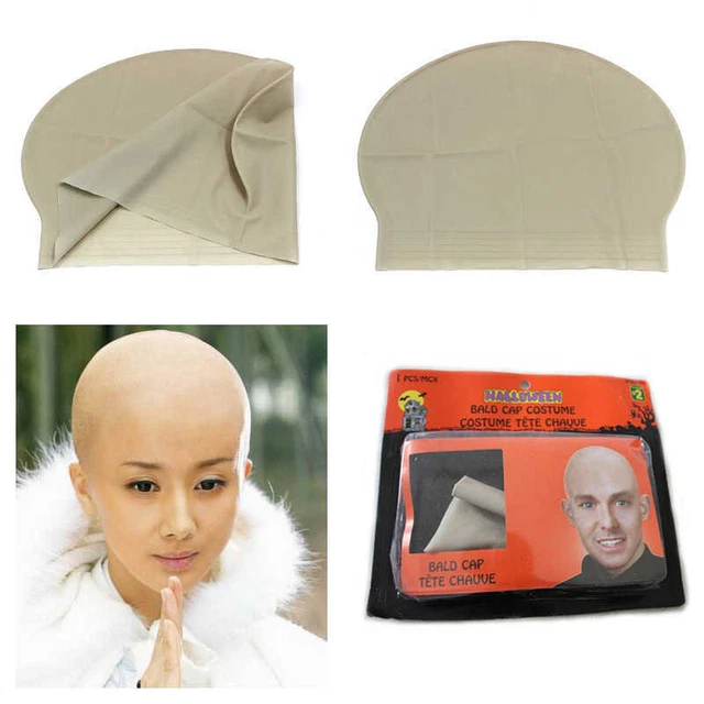 thumbnail image 2 of Rubies Bald Head Cap – Latex Flesh Skin – Skinhead Costume For Adults (One Size) 2 of 3