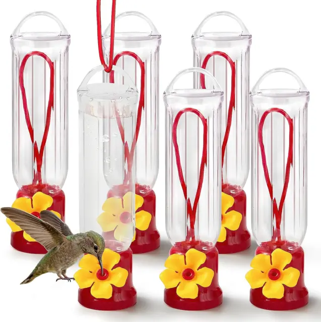 Mini Hummingbird Feeders with Hanging Wires, Transparent Bird Feeder Set
