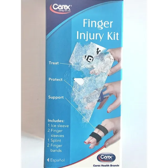 Kit de protección de tratamiento para lesiones en los dedos CAREX con manga de hielo fuerte y duradera T3