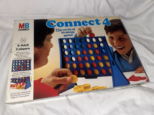 Vintage Boxed Connect 4 Das Vertikale Strategiespiel Datiert 1984 Mb Spiele