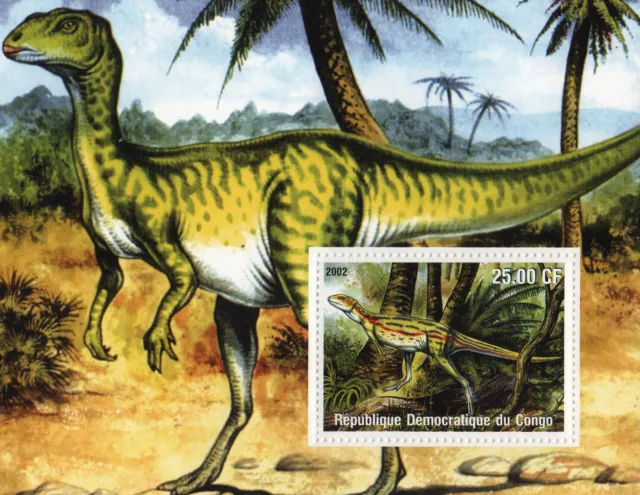 Dinosaur 2002 Mnh Stamp Sheetlet