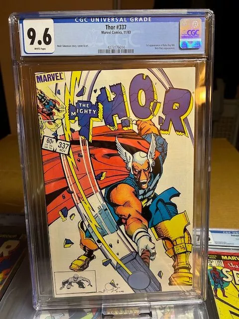 Mighty Thor #337D CGC 9.6, White Pages, Key 1st Appearance Beta Ray Bill (1983)