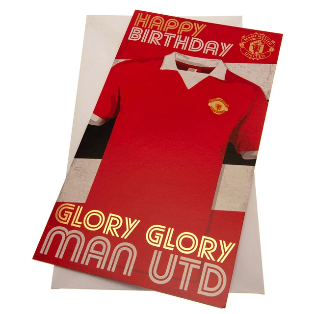 Manchester United FC Retrò Biglietto di Compleanno (TA11098)