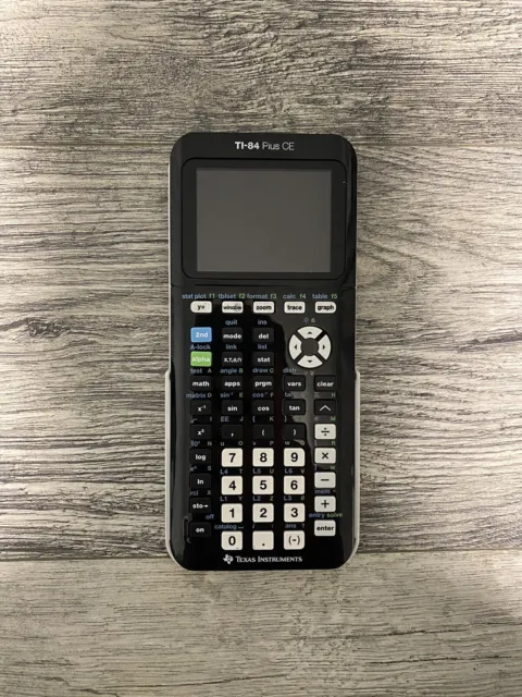 Texas Instruments TI-84 Plus CE Graphing Calculator - Black w/ charging cable