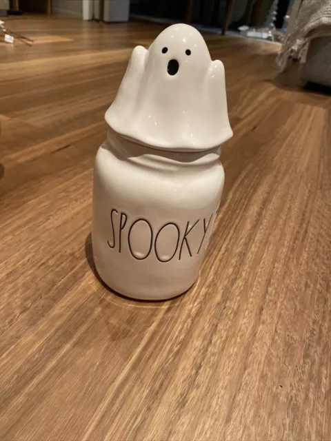 Rae Dunn Halloween Mug with Topper Spooky Ghost White Brand New