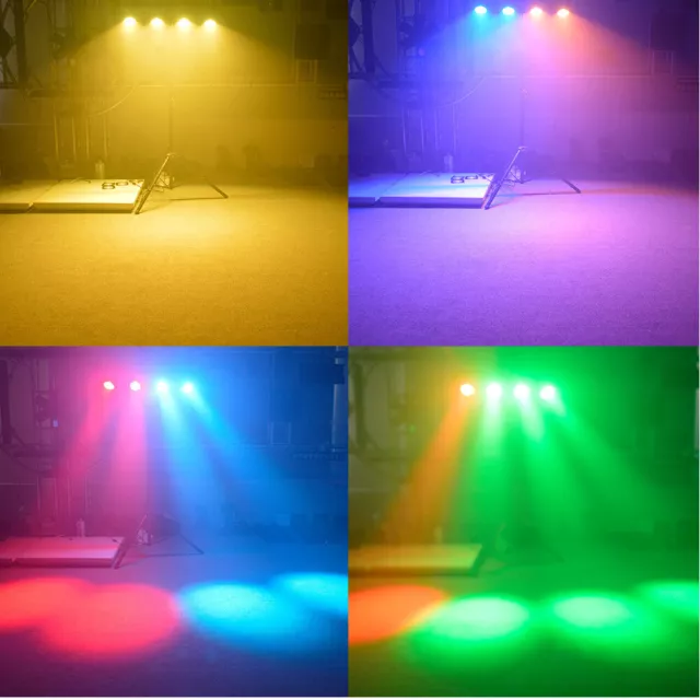 Bühnenbeleuchtung set mit Stativ 4x 30W COB LED PAR DJ Lichteffekt Partylicht 3