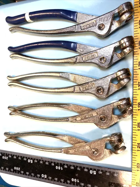 Lot of 5) Used Wedgelock Aircraft, Aviation Mechanic Pliers