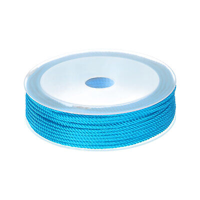 2 mm cordón de perlas de nailon cordón de nudo chino pulsera hilo, azul marino, 42 ft