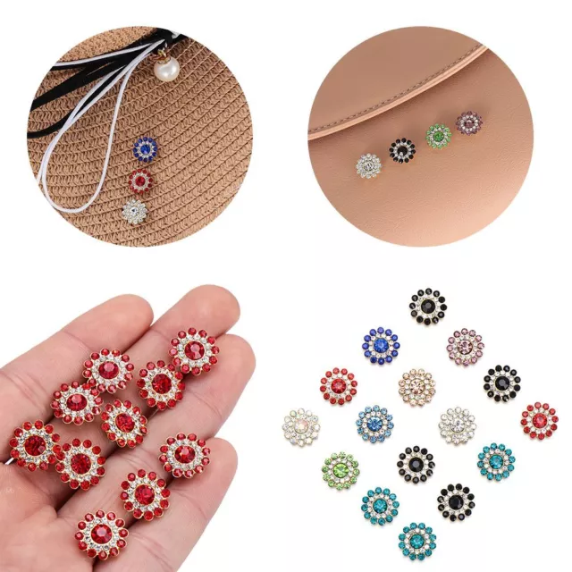 Hat Accessories Crystal Glass Stone Buttons Clothes Decoration Rhinestone