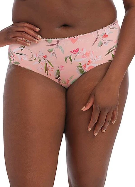 Goddess Kayla Brief Peach Melba Size L 14 16 Knickers Pink Floral 6168