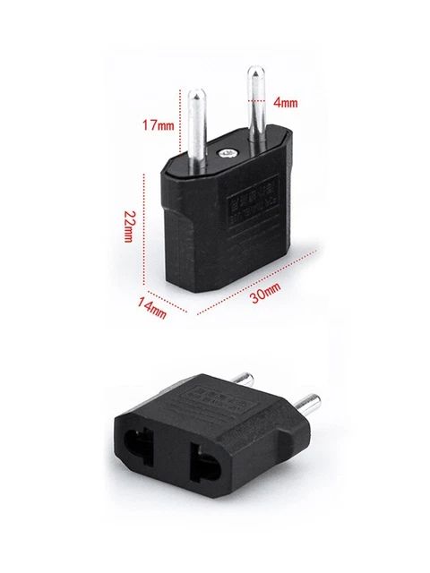 Adaptador de alimentación salidas eléctricas llama protección contra llamas carcasa 125-250V negro