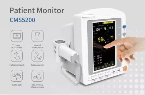 Nouveau signes vitaux ICU moniteur patient NIBP+SPO2+Thermomètre CONTEC CMS5200 2