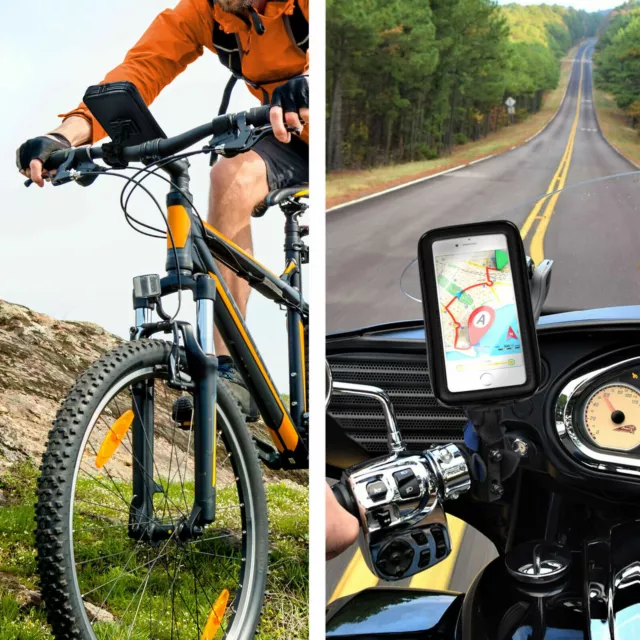 Mount Holder Bicycle Motor Bike 360° Waterproof Case Cover For All Mobile Phones 2