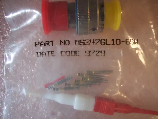 Qty (1) Ms3476L10-6Sw Aero Mil-Spec Circular Connector 6 Position W/ Pins