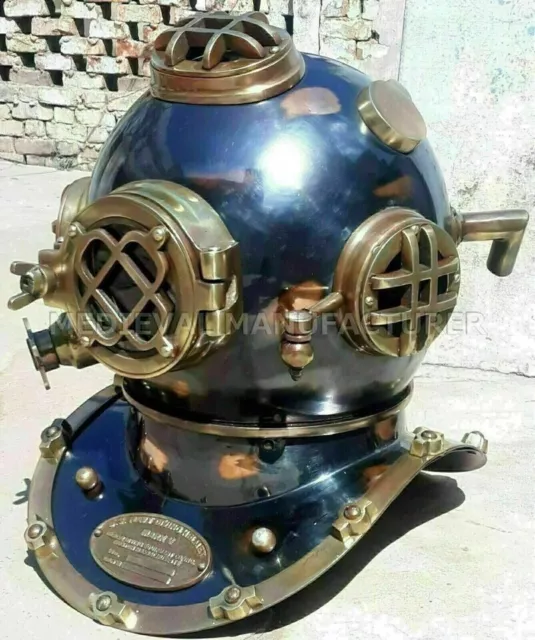 18" Diving helmet Antique Boston Mark V US Navy Deep Replica Sea Divers helmet