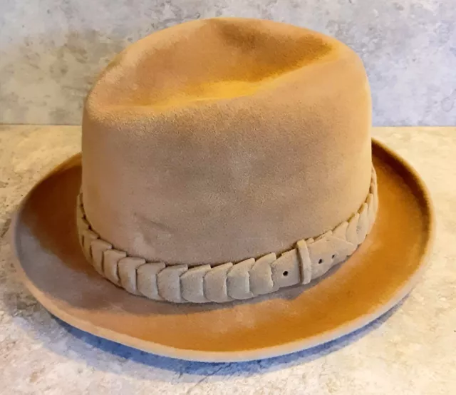 BORSALINO ~ 'Cavanagh' Velour Fedora Hat • Made in Italy • Size  7 ½