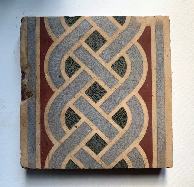 Antique Victorian Encaustic Minton Tile – 1860s