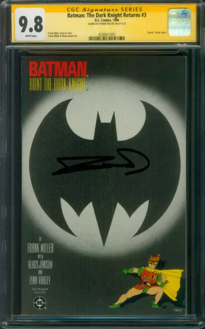 Batman The Dark Knight Returns 3 CGC SS 9.8 Frank Miller 1986