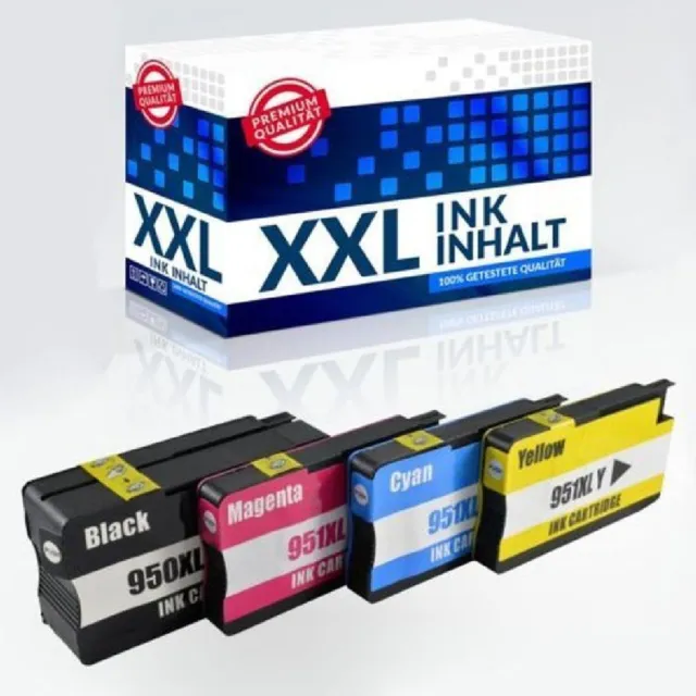 4 cartucce d'inchiostro XL compatibili con stampa HP OFFICEJET Pro 8600 Plus 8610 251 DW