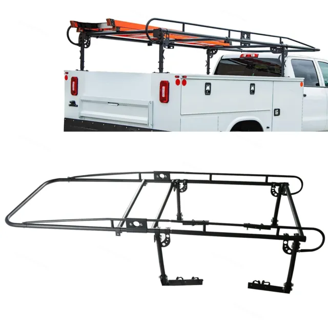 Universal Pickup Truck Ladder Rack Trunk Bed Over Cab Cargo Storage 1000lb