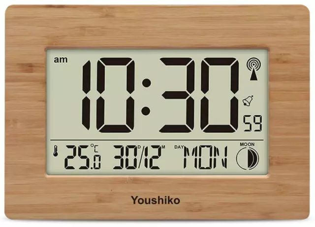 Radio Controlled Large Screen LCD Wall or Desk Clock ( UK & Ireland Version )