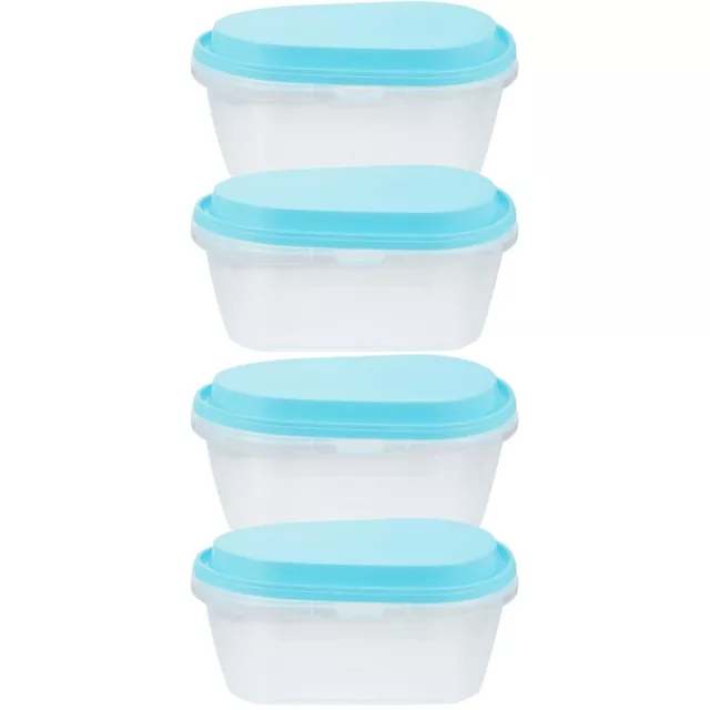 2pcs Plastic Ice Cream Tub Homemade Ice Cream Containers Sorbet Holder Box