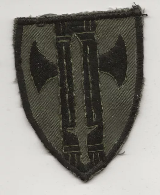 Vietnam Made 18th MP Brigade Subdued Style Pocket Patch With Green High Lights