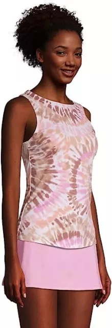 NWT Lands End Womens Chlorine Resistant High Neck Tankini Top Sz 12 $90 Z060