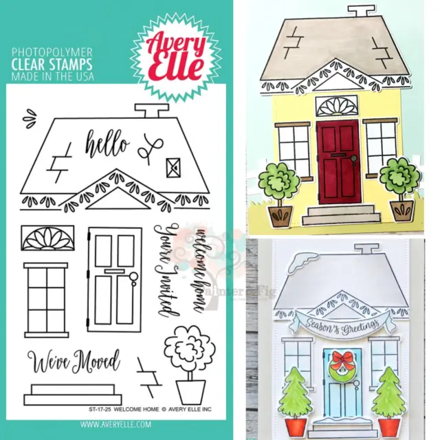 Avery Elle House Stamps & Dies - We've Moved, House Warming Invitation, Holidays