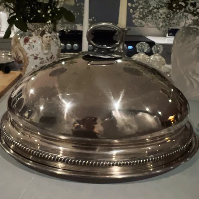Victorian Silver Plate large Meat Cover