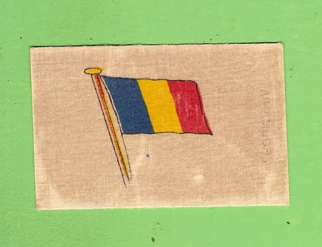 #D358.   Wwi Flags Of 1914-18 Allies Silk  Cigarette Card - Roumania