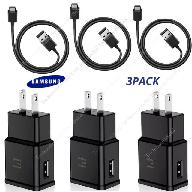 3PACK Adaptive Fast Rapid Charger USB Cable For Samsung Galaxy Note5 S6 S7 S21