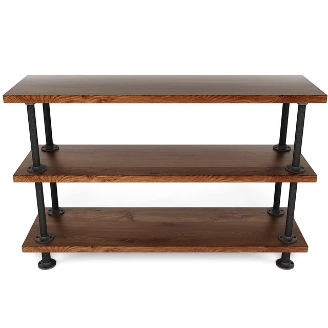 3-Tier Industrial Pipe Table Leg Set Iron Pipes Base Legs Rustic Iron ...