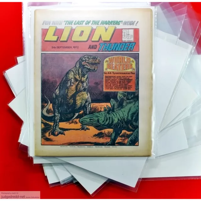LION AND THUNDER Comic Bags and Boards Acid Free Size2 for UK Issues x 10