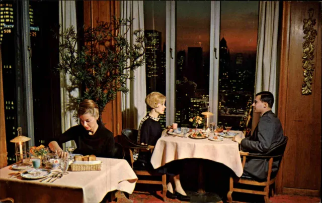 NEW YORK Hotel Restaurant Top of the Sics Fifth Ave. USA ~1960/70 Postkarte