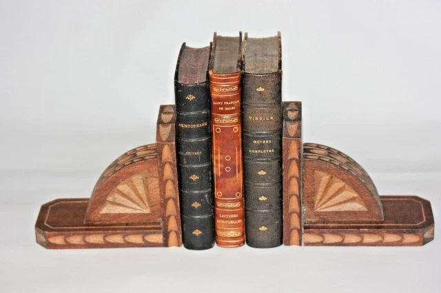 Anciens Serre-livres En Plâtre Pasteur Et Bernard - Signés Joammy DURAND
