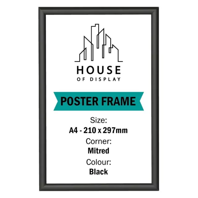 A4 Black Snap Frame - Poster Holder and Retail Display