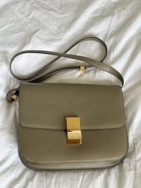 CELINE TAUPE CALFSKIN Leather Large Cabas Phantom Tote 403.00 PicClick UK