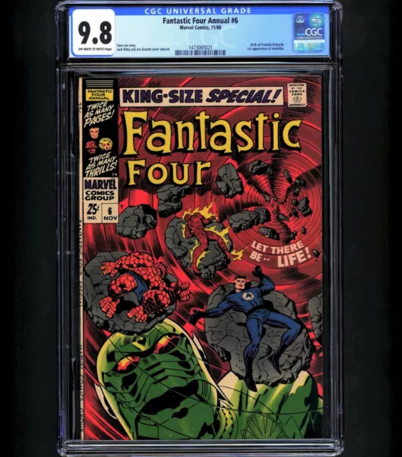 Fantastic Four Annual #6 CGC 9.8 1ST ANNIHILUS & FRANKLIN RICHARDS 1968 NM RARE
