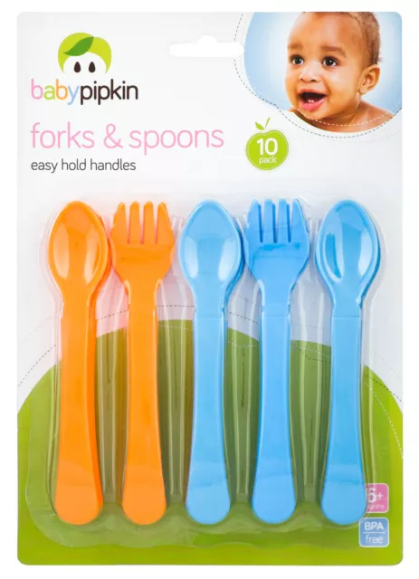 Baby Feeding Spoons Set Assorted Colours Kids Toddlers Plastic Spoons Bpa Free