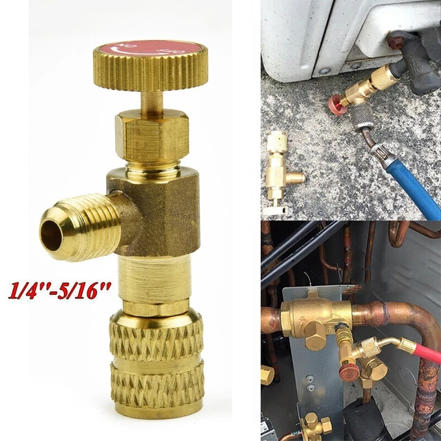 Débit Valve Contrôle Air Conditionné Chargement for 1/4 " -5 / 16'' R22