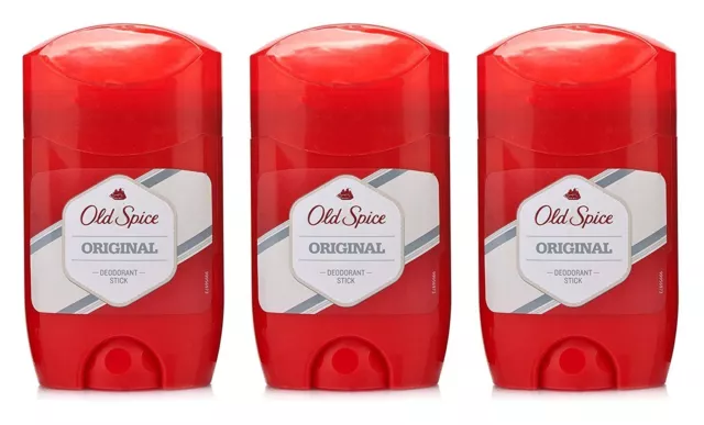 THREE PACKS of Old Spice Original Deodorant Stick 50ml