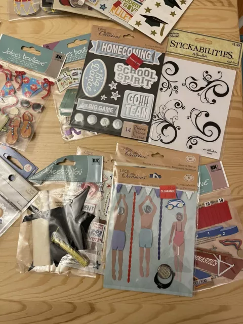 Assorted scrapbook stickers and embellishment Lot 1LB.