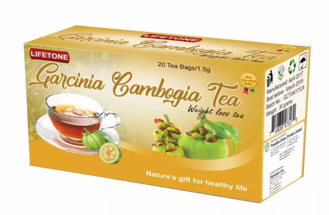 Garcinia Cambogia Thé, Poids Perte Détox Amincissant Teatox, Régime, 40 Sachets