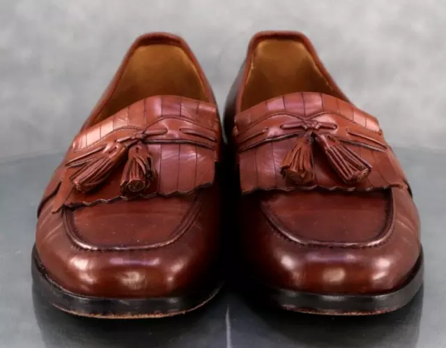 JOHNSTON & MURPHY Men's Kiltie Tassel Loafers Shoes Size 11 Brown ...