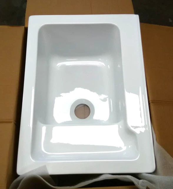 SIGNATURE HARDWARE 30& White Wash Basin Sink For Laundry Vanity 199.95